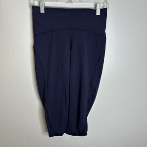 Women's Lululemon‎ Size 6 Lean In Crop Midnight Navy Leggings High Rise